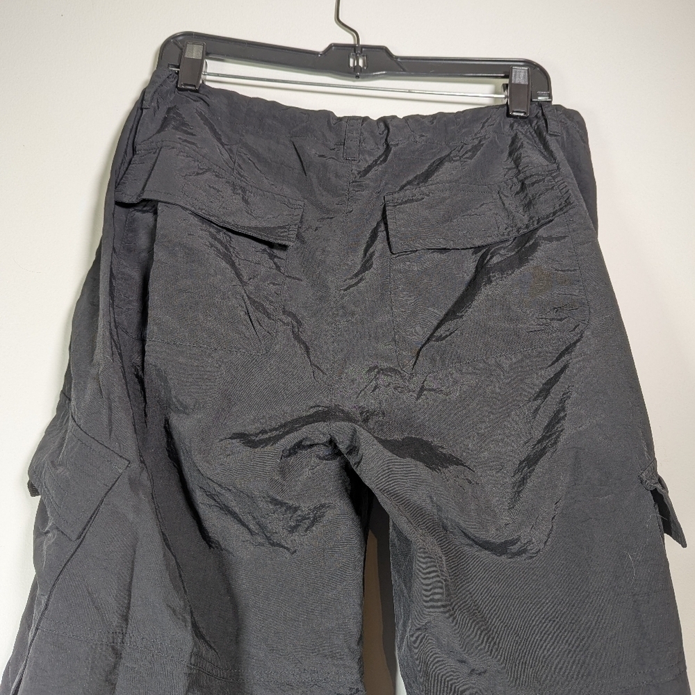 Casei Black Nylon Baggy Cargo Pants M - Picture 7 of 8